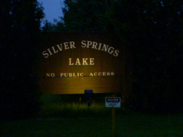 Silver Springs Lake sign